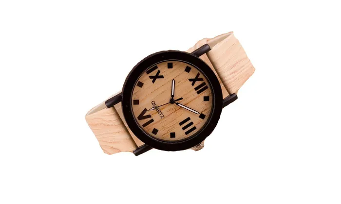 Watches sparklingselections Wood Grain Leather Strap Watch
